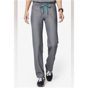 Figs Drawstring Pants Scrubs Mid Rise Straight Leg Women's Gray Size X Small